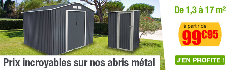 abri de jardin metal toit plat