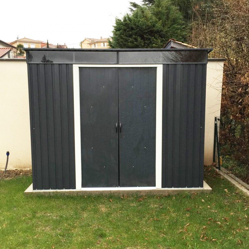 abri de jardin metal toit plat