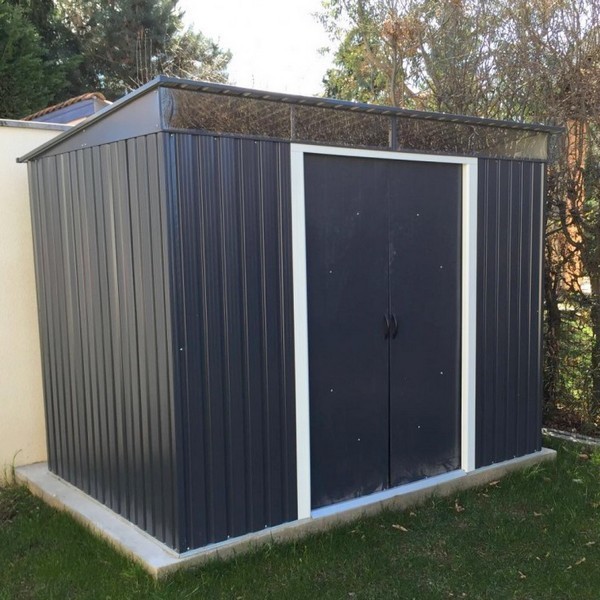 abri de jardin metal toit plat