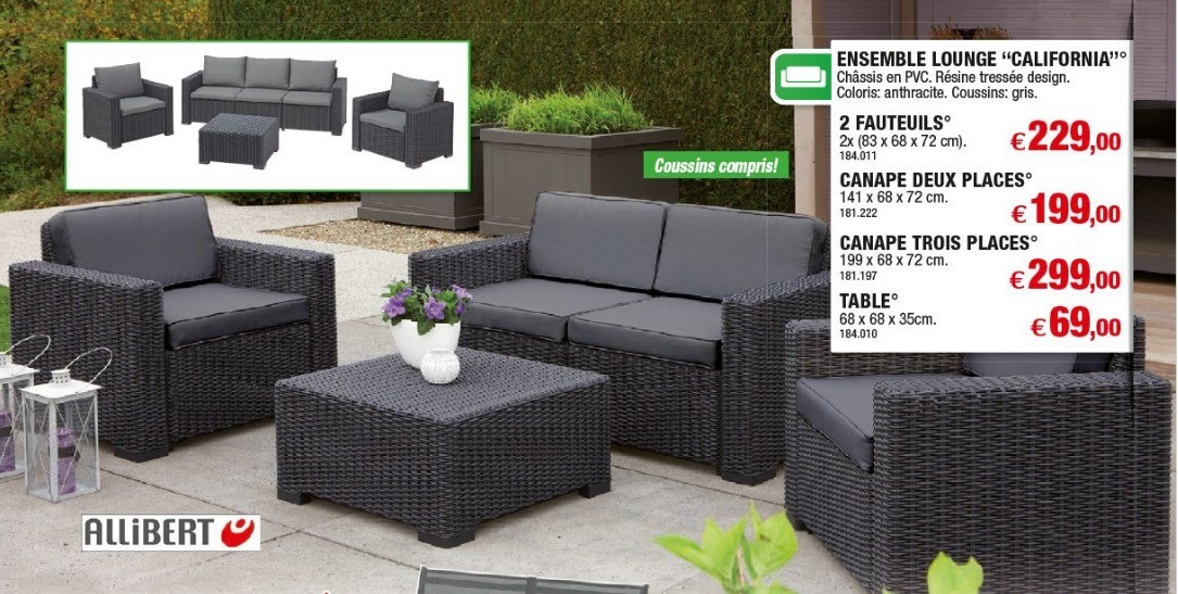 allibert jardin coussin