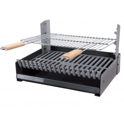 Grille De Cuisson En Fonte émaillée Pour Barbecue - 42 X 28 Cm, 9 Mm D'épaisseur, Universelle (charbon, Gaz), Marquage Croisé - 5