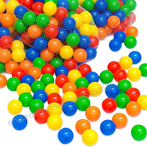 Balles pour Piscine Colorées ∅6cm Plastique Enfant Bébé Fabriqué en EU, blanc/gris