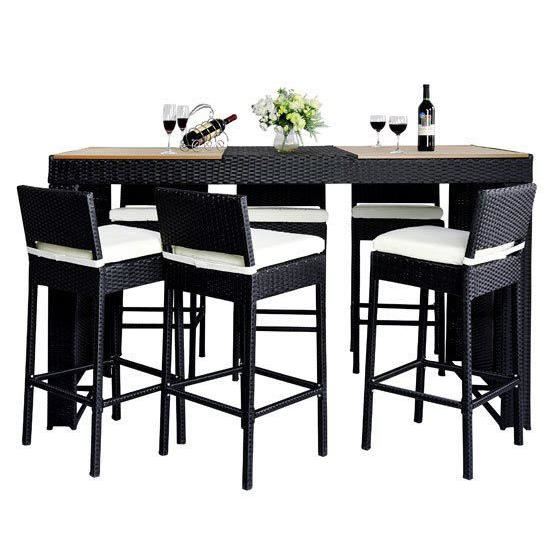 bar de jardin en resine tressee