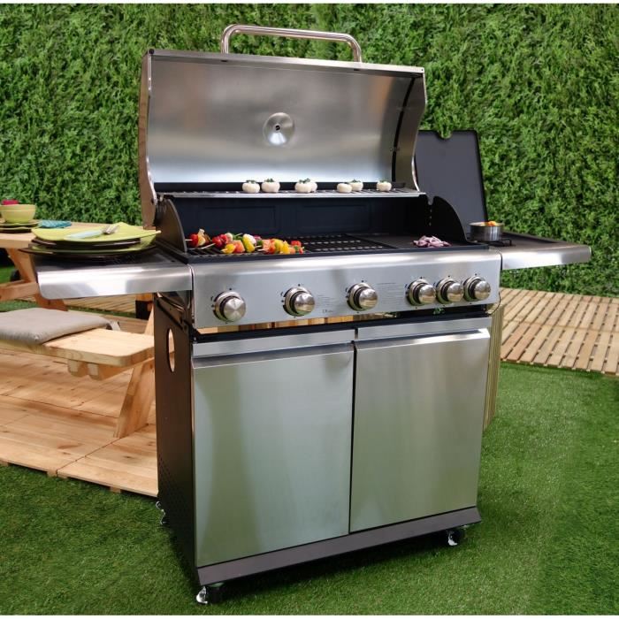barbecue avec rotissoire gaz