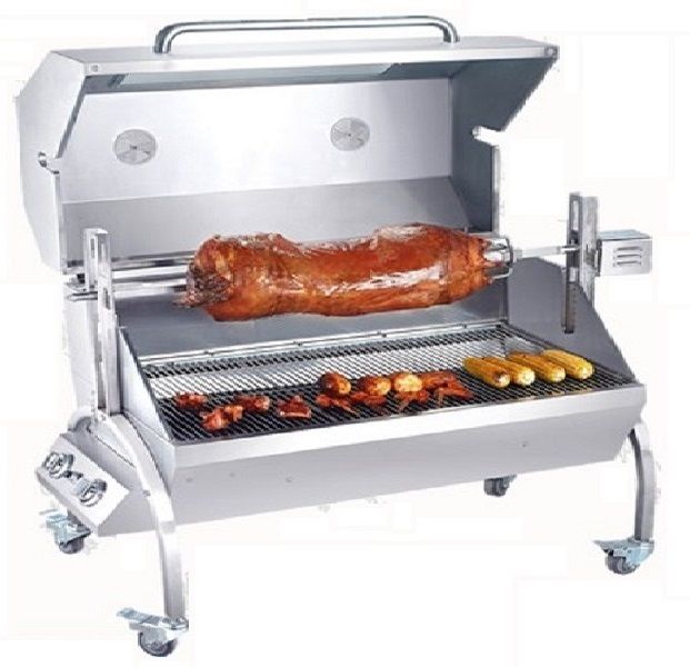 barbecue avec rotissoire gaz