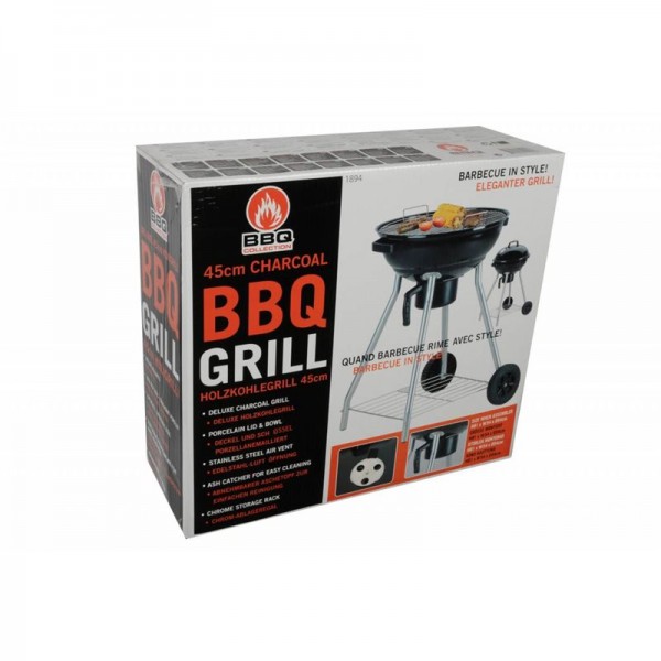 barbecue charbon de bois kooki rond 100x61x59cm kooki