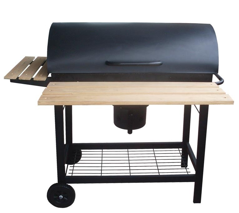 barbecue charbon rectangulaire avec couvercle