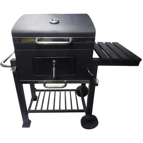 barbecue charbon rectangulaire avec couvercle