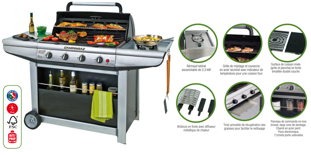 barbecue et plancha au gaz