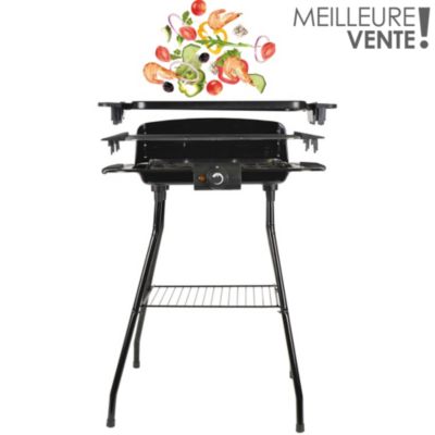 barbecue mixte grill plancha electrique