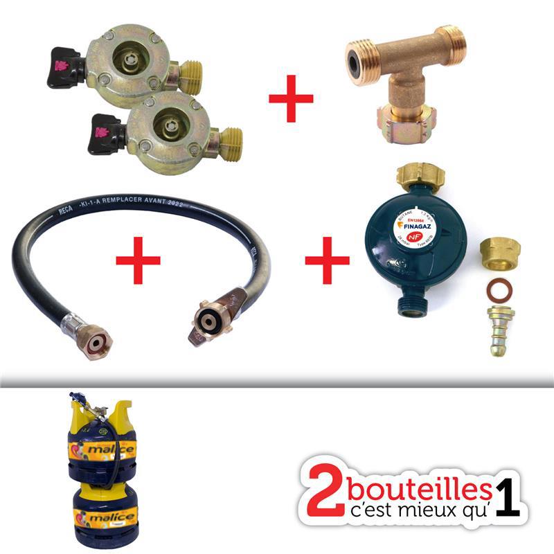Détendeur Propane Quick-On ø 27 Mm - Branchement Facile Par Clip Sur Bouteille De Gaz | Pour Barbecue, Chauffage, Appareils De Camping