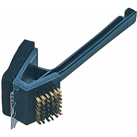 Brosse BBQ Laiton 2 Pièces - Nettoyage Grille 360°, Manche Long 30cm Anti-brûlure Pour Gaz, Charbon, Électrique