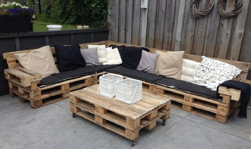 canape en palettes de bois