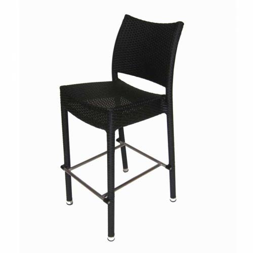 chaise resine tressee noire