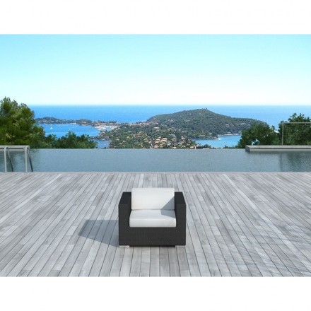 chaise resine tressee noire