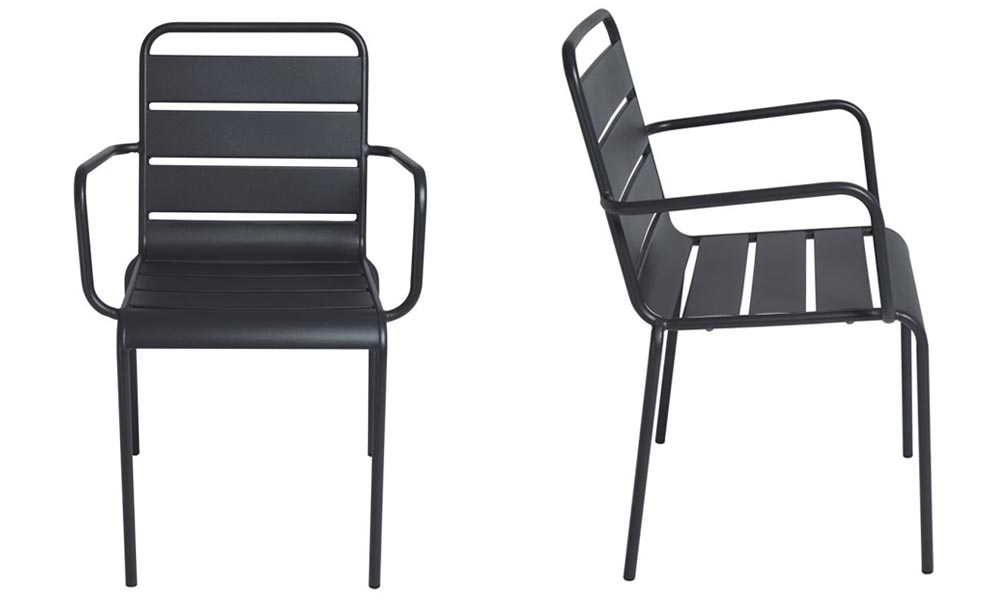 chaises de jardin metalliques