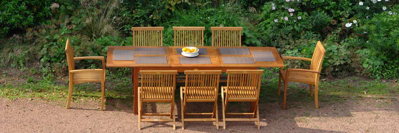 chaises jardin acacia