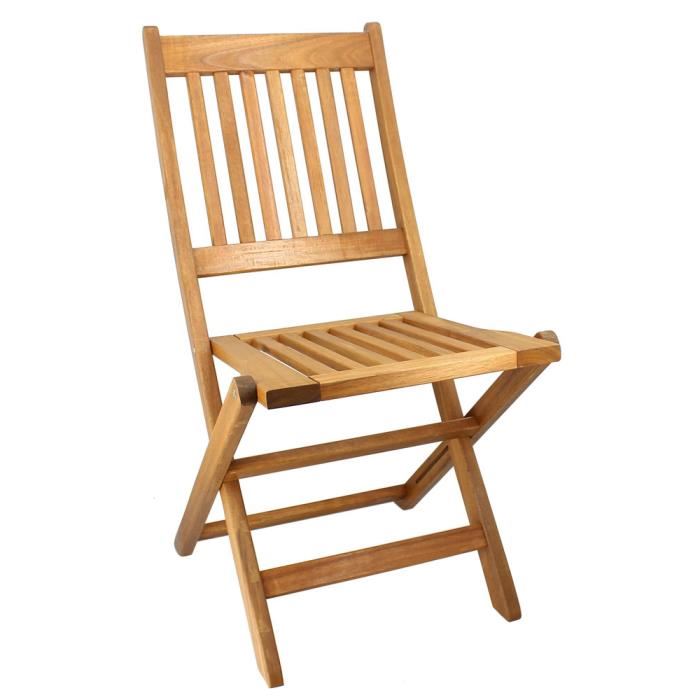 chaises jardin acacia