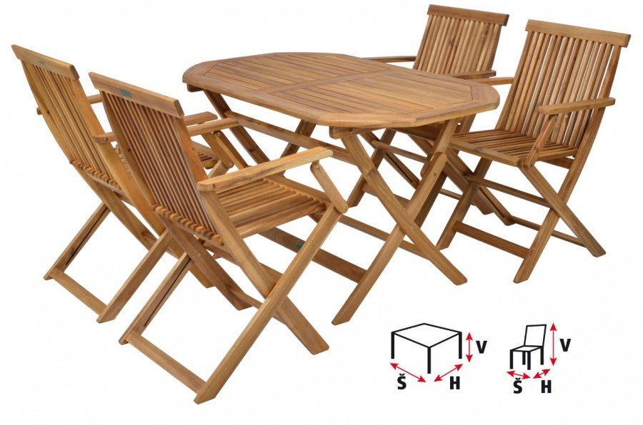 chaises jardin acacia