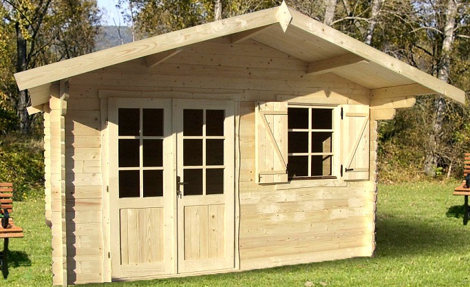 chalet en bois jardin