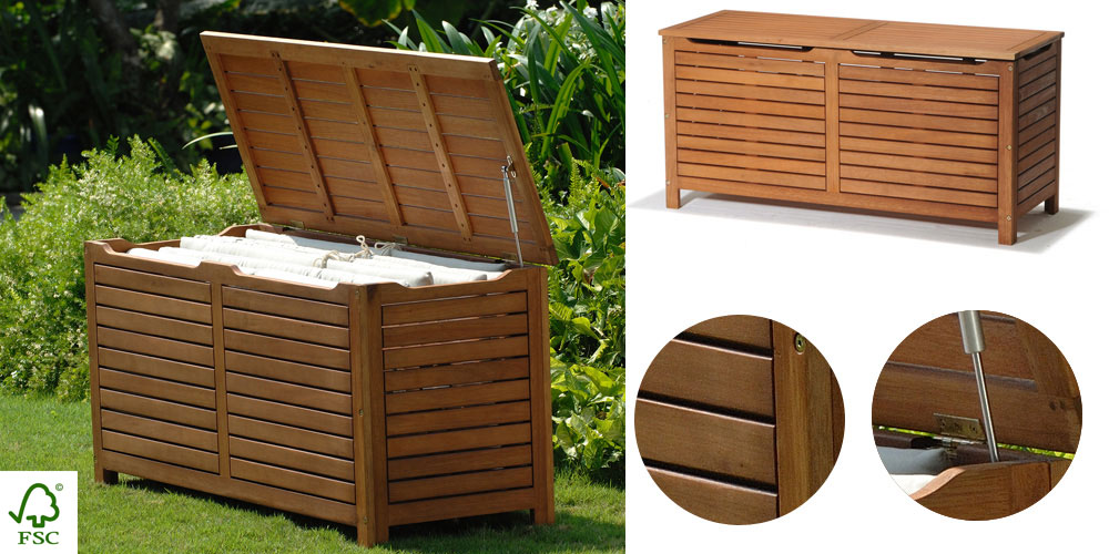 coffre de jardin bois exotique