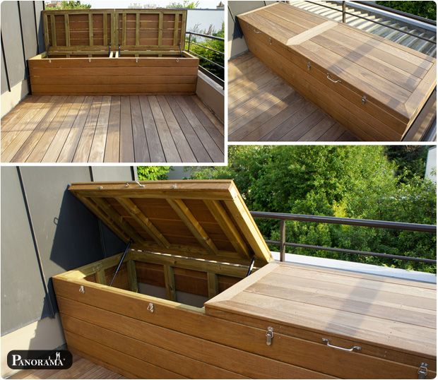 coffre de jardin bois exotique