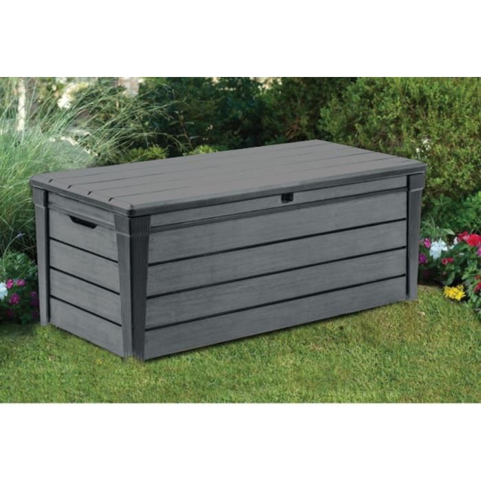coffre de rangement exterieur gris