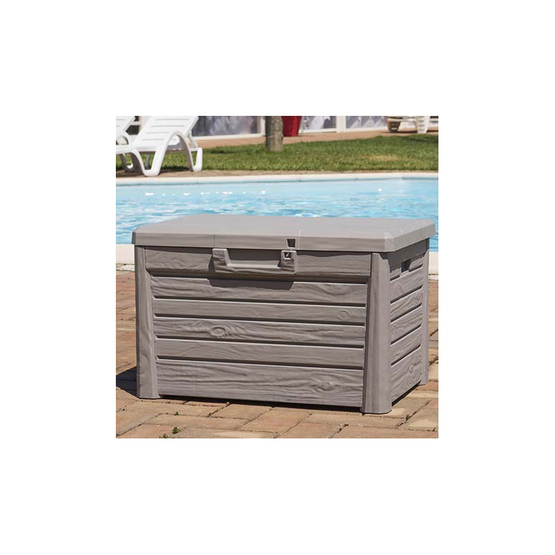 coffre de rangement exterieur gris