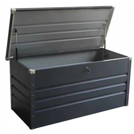 coffre de rangement exterieur gris