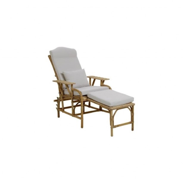 Coussin Chaise Longue Jardin 155x48x8cm - Imperméable Et Confortable, Tissu Imitation Lin Marron