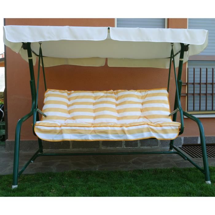 Set Coussins + Toit De Remplacement Pour Balancelle 3 Places