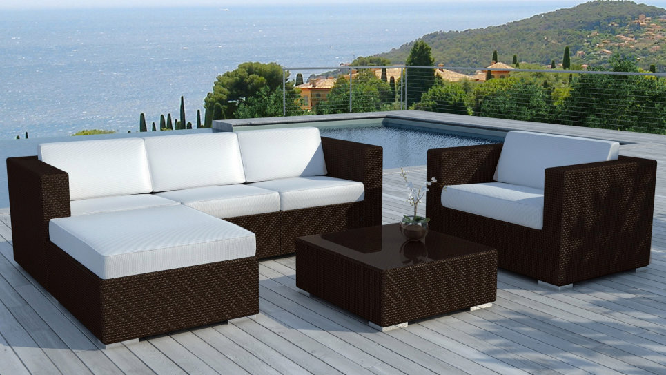 coussin pour salon de jardin en resine tressee - Agencement de jardin