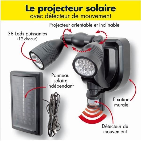 detecteur de mouvement solaire puissant