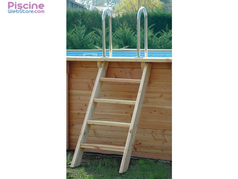 echelle piscine hors sol bois - Agencement de jardin aux meilleurs prix