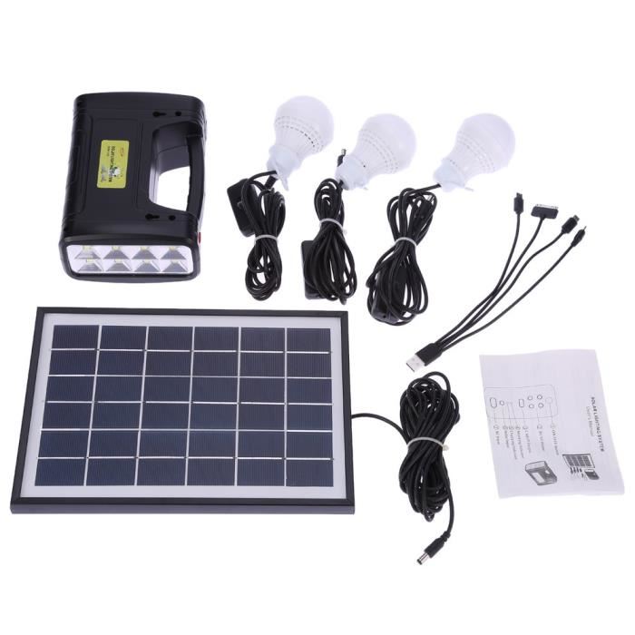 eclairage led avec panneau solaire