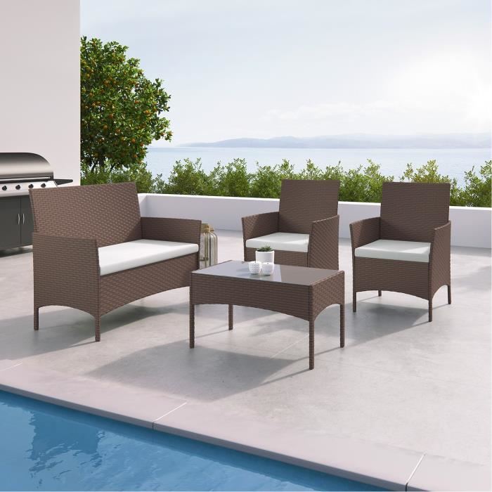 ensemble canape fauteuil jardin