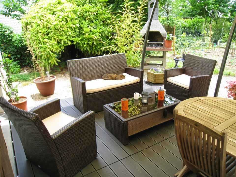 entretien salon jardin resine tressee