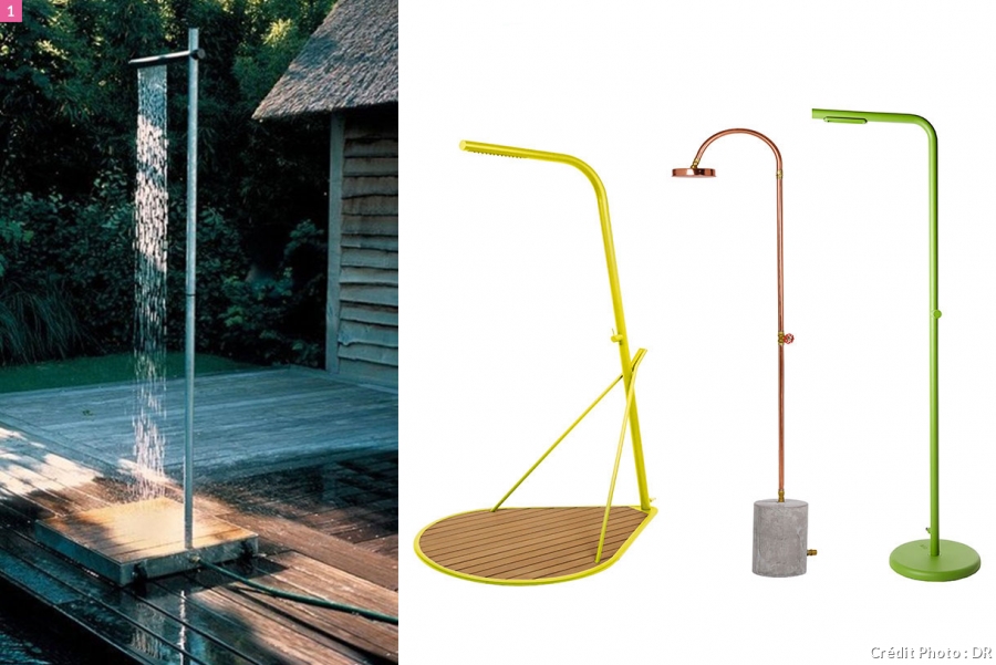 fabriquer douche jardin