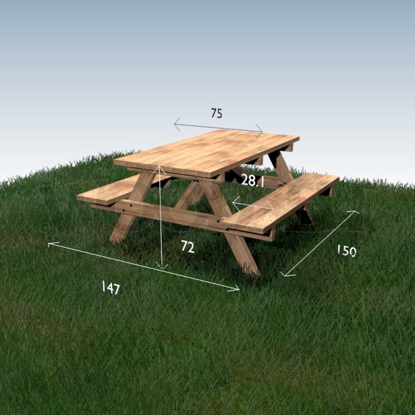 fabriquer table pique nique