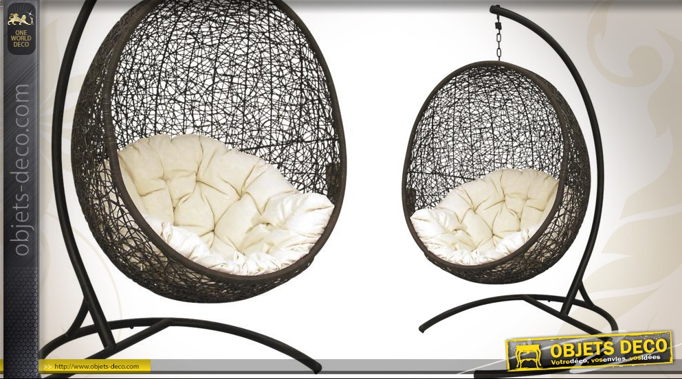 fauteuil de jardin en forme d'oeuf