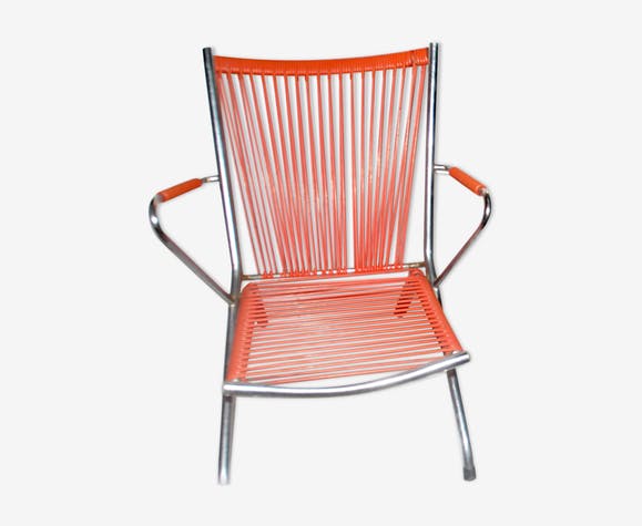 fauteuil en fils scoubidou