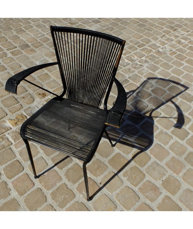fauteuil en fils scoubidou