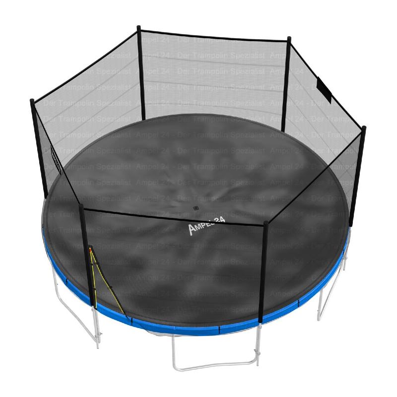 Filet De Sécurité + Coussin De Protection Pour Trampoline Ø 244-427 Cm - 6/8 Poteaux - Sécurité Enfants Extérieur
