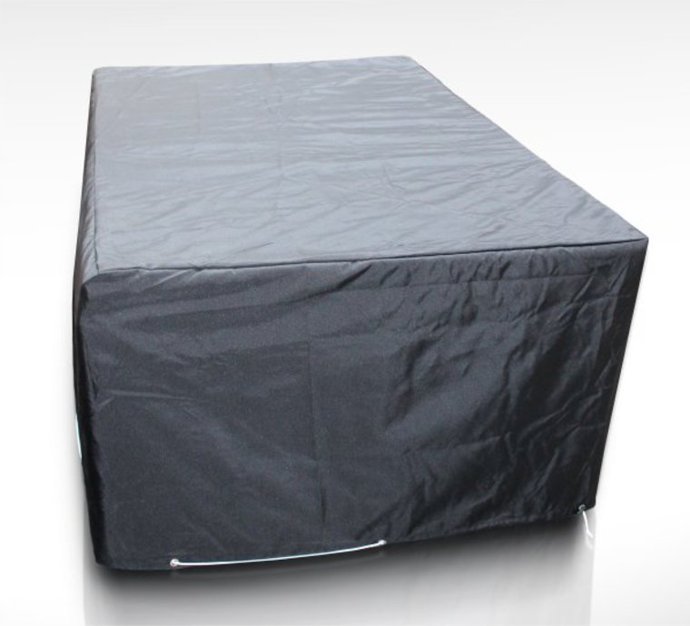 Housse De Table Jardin Imperméable - Tissu Oxford 420D, Résistant Vent, UV, Froid, Pour Meubles Extérieur 160x90x90 Cm, Avec Cordon Serrage