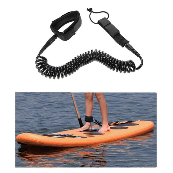 Leash Pour Stand Up Paddle (SUP) Et Bodyboard - Cordon élastique Réglable, Léger, TPU - Pour Planche Gonflable, Natation, Sécurité En Mer