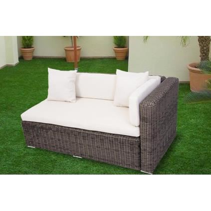 Meridienne jardin resine tressee