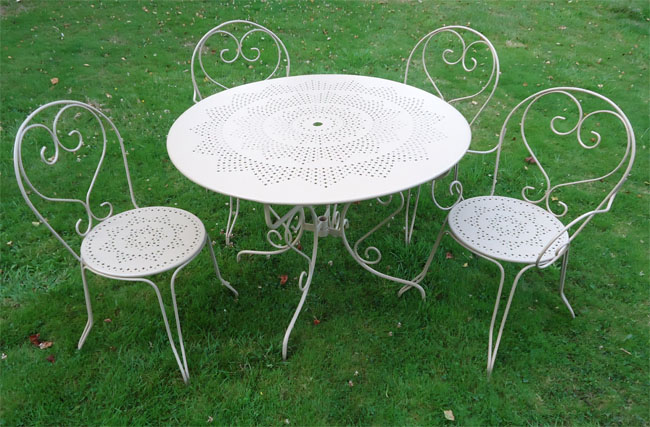 meubles de jardin fer forge ancien