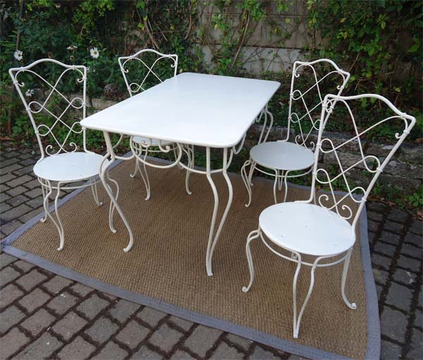 meubles de jardin fer forge ancien