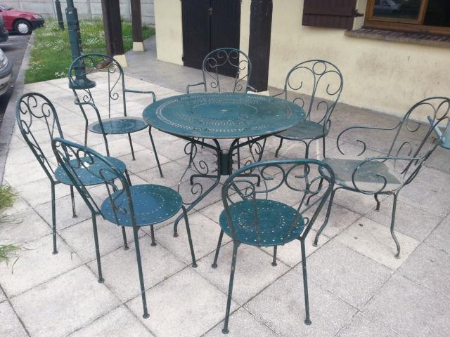 meubles de jardin fer forge ancien