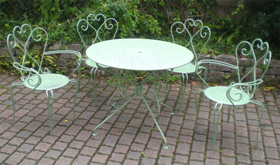 meubles de jardin fer forge ancien